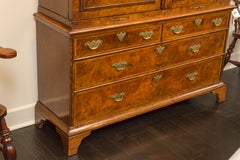 Incredible George I Burl Walnut Bureau Bookcase, circa 1720