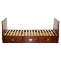 R.E.H. Kennedy for Harrods Stunning Military Campaign Style Single Bed