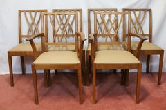 Derek Fishman Slater of Crayke Beautiful Set of Six Oak Dining Chairs