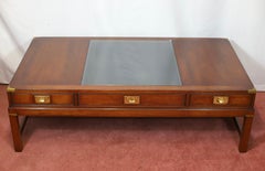 R.E.H. Kenedy: splendido tavolino da salotto in legno di ciliegio, grande, in stile militare da campagna