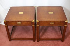 R.E.H Kennedy Stunning Pair Of Military Campaign Style Side Tables