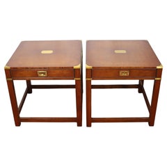 R.E.H Kennedy Stunning Pair Of Military Campaign Style Side Tables