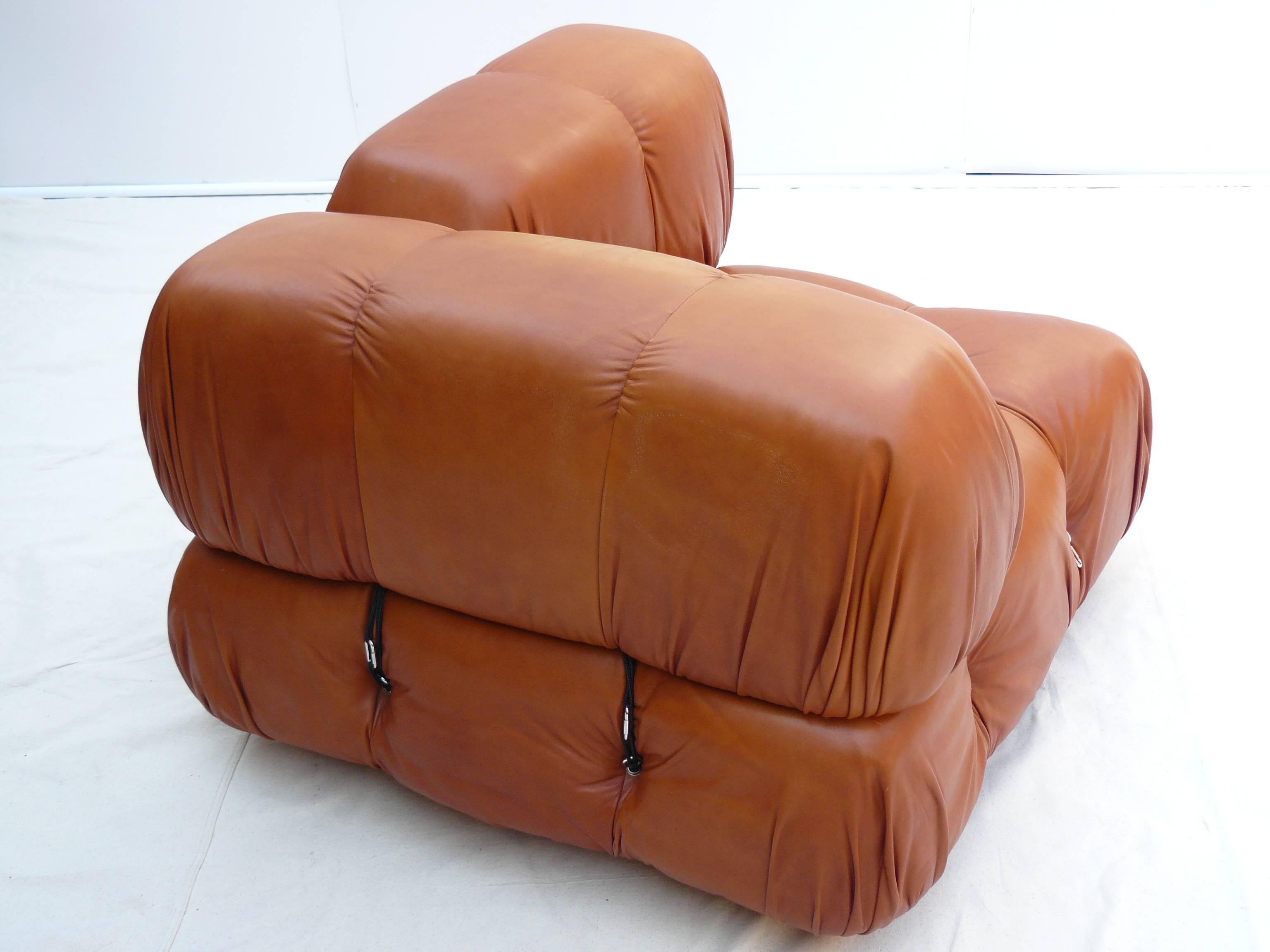 Italian Mario Bellini for B&B Italia Cameleonda Modular Sofa Chair In Excellent Condition In Kensington, MD