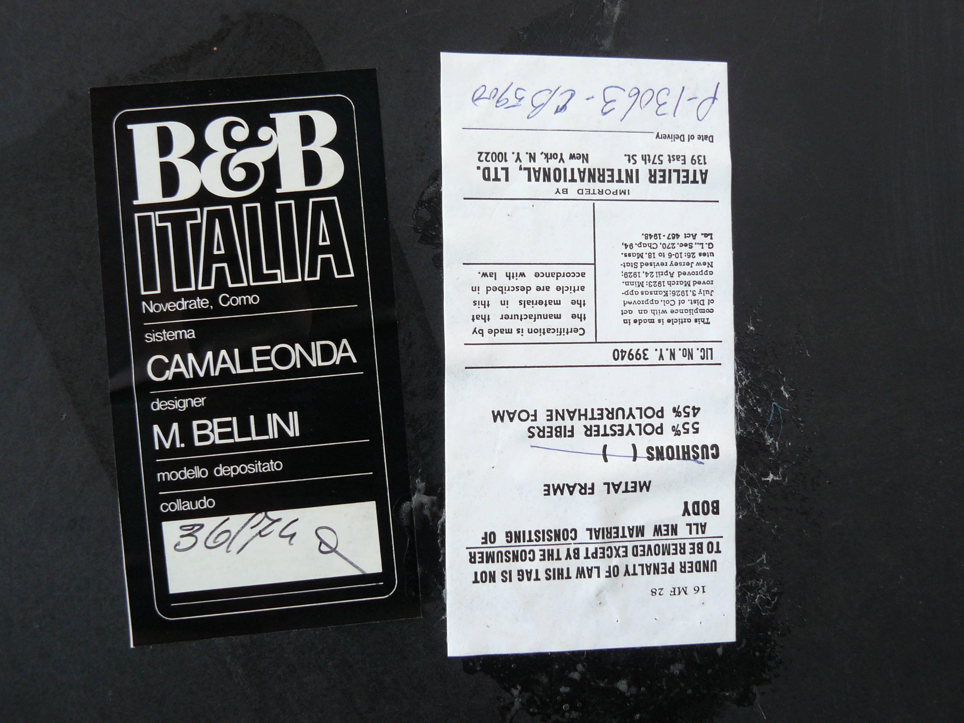 Italian Mario Bellini for B&B Italia Cameleonda Modular Sofa Chair 2