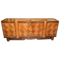 Classic French Art Deco Palisander, Jules Leleu Sideboard or Buffet, circa 1940s