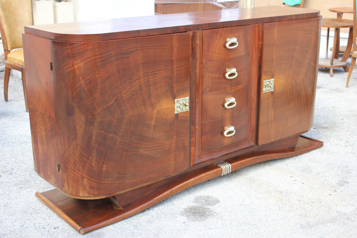 Classic French Art Deco Sideboard / Buffet Mahogany, circa 1940s For