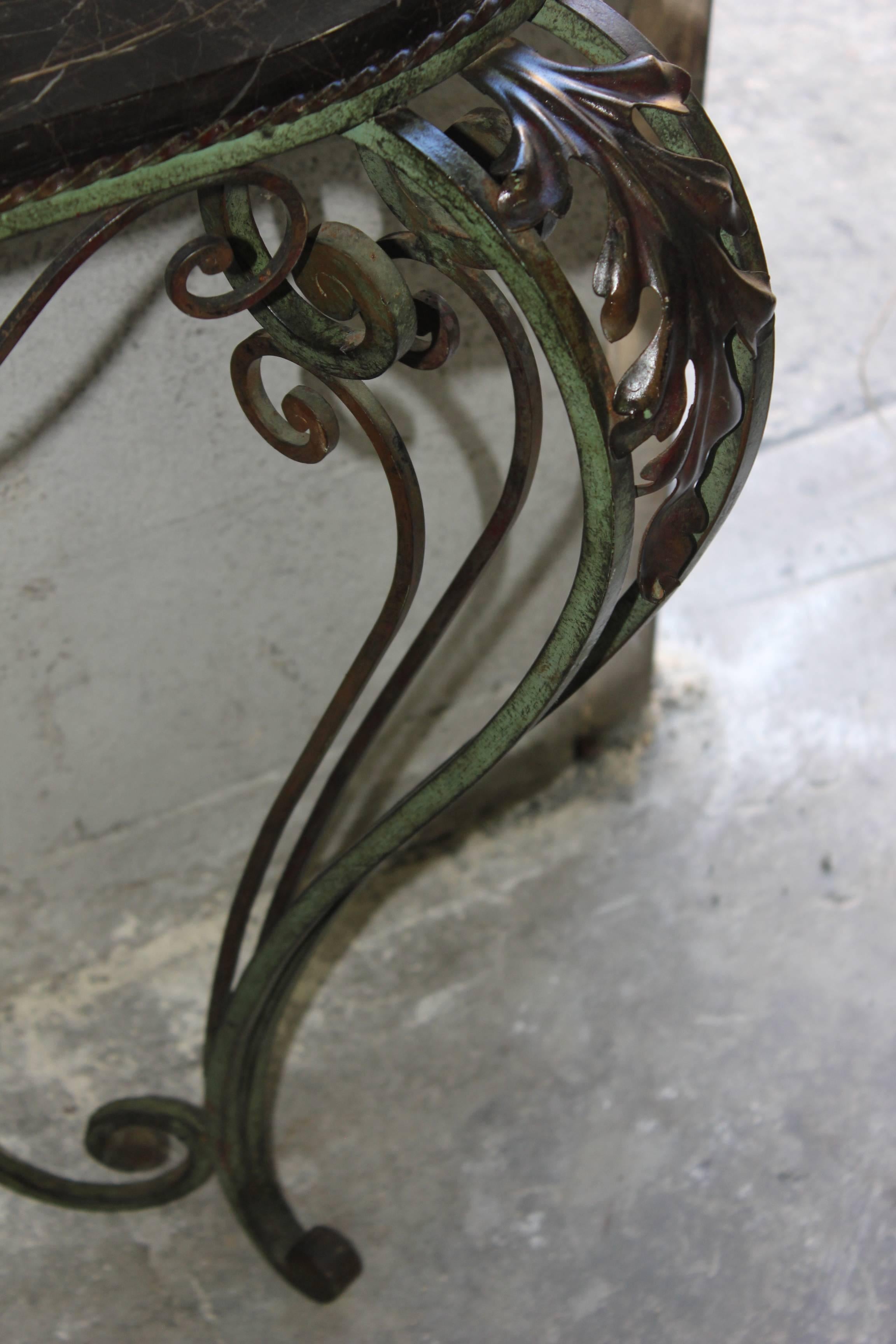 French Art Deco Iron Console, circa 1940s 3