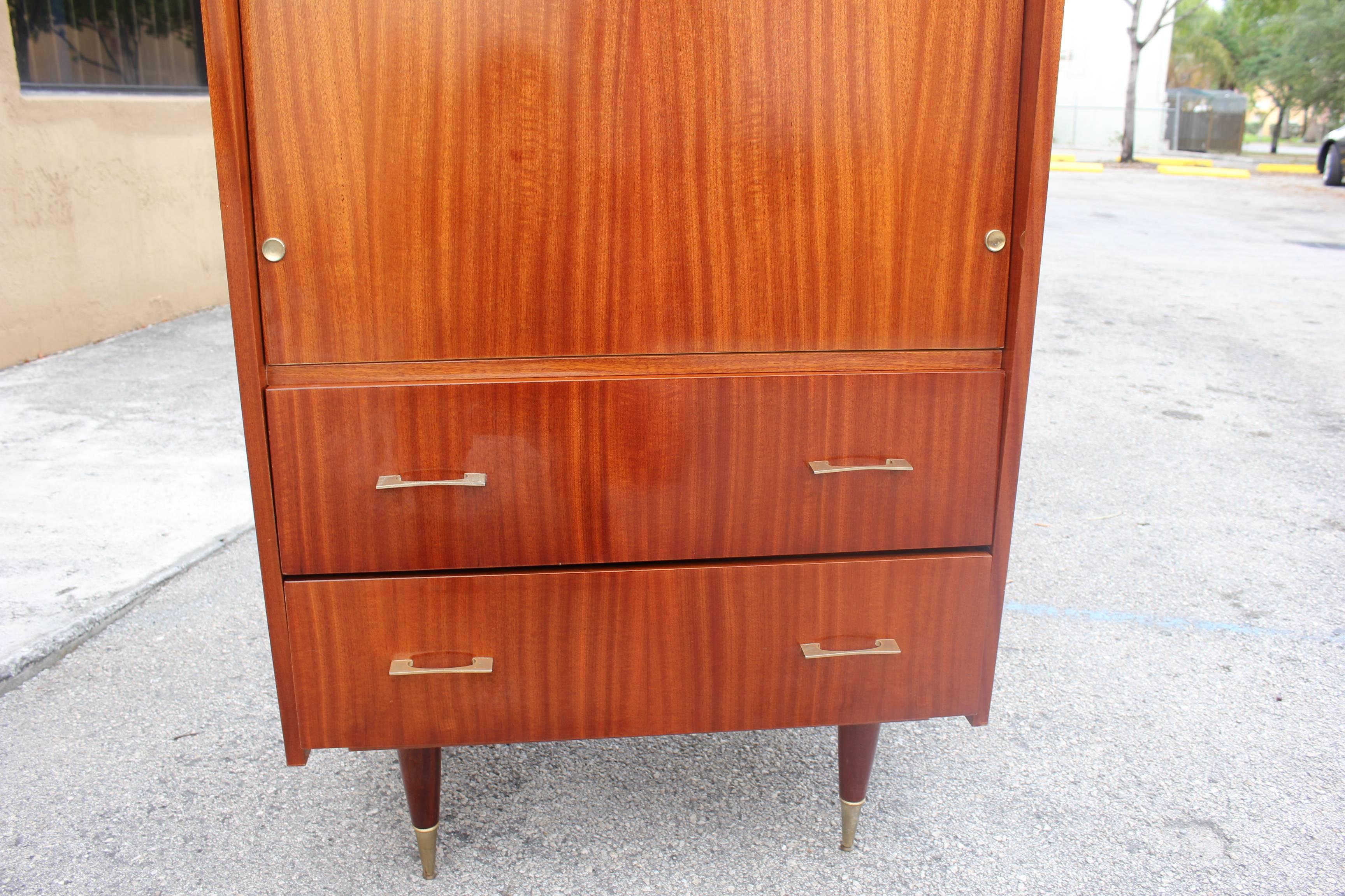 French Art Deco Palisander Rio Secretary, circa 1940s 3