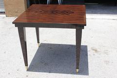 Spectacular French Art Deco Exotic Macassar Ebony Center or Foyer Table