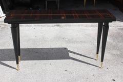 Pair of French Art Deco Exotic Macassar Ebony Console Tables, 1940s