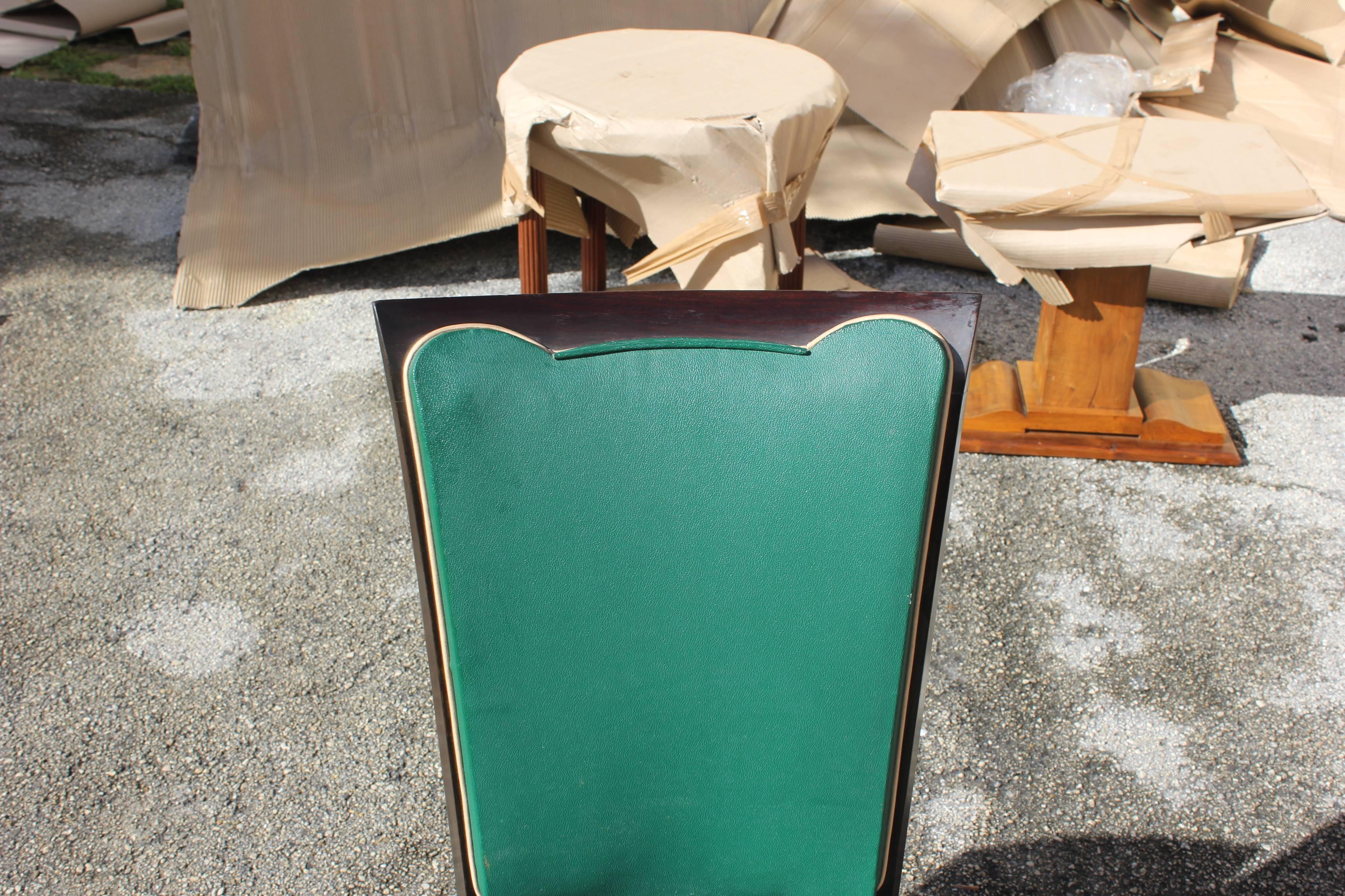 Suite of Six French Art Deco Dining Chairs Style Of Jules Leleu, circa 1940. 1