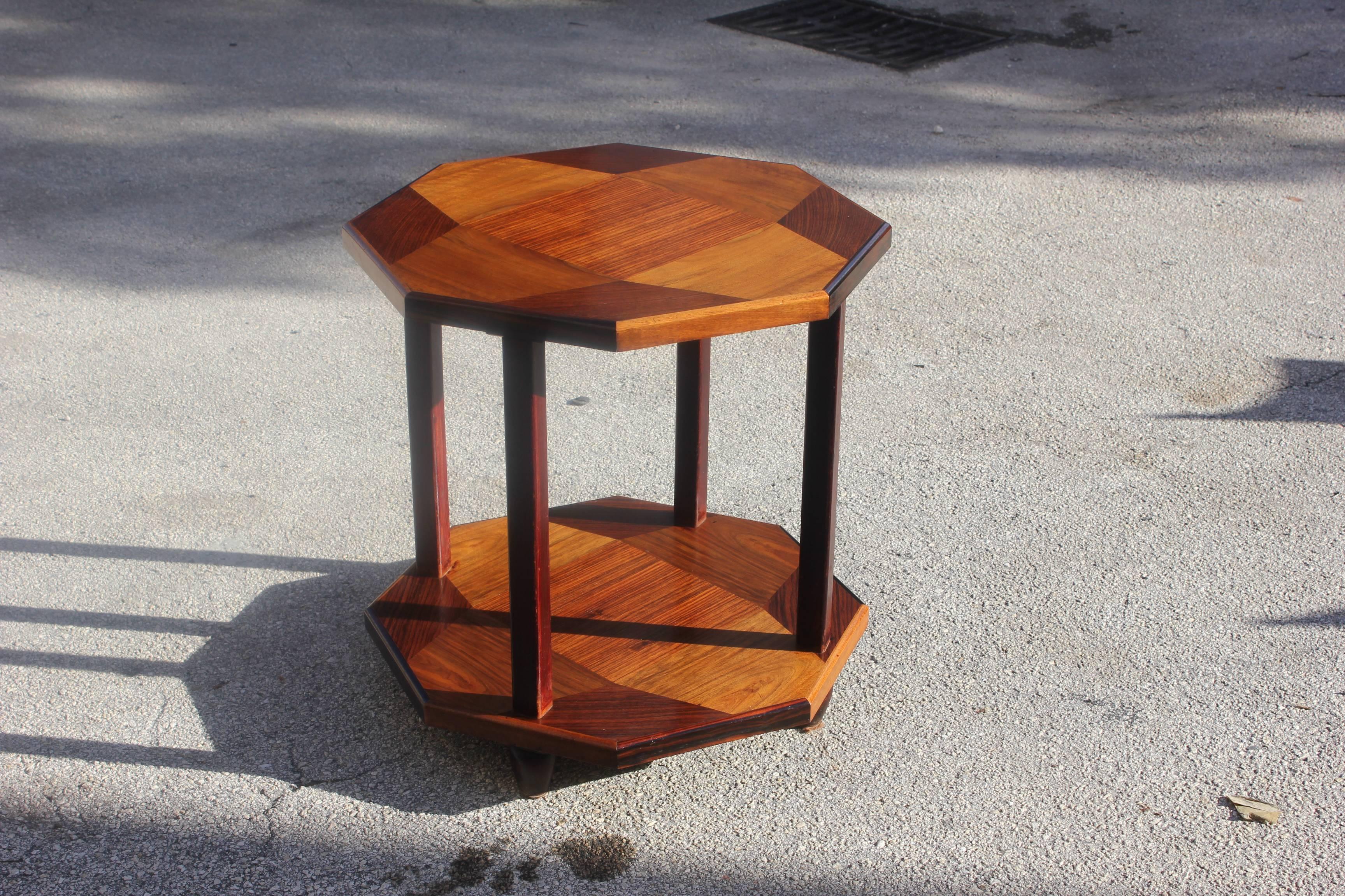 Stunning French Art Deco Octagonal Coffee Table or Gueridon, circa 1930s 2