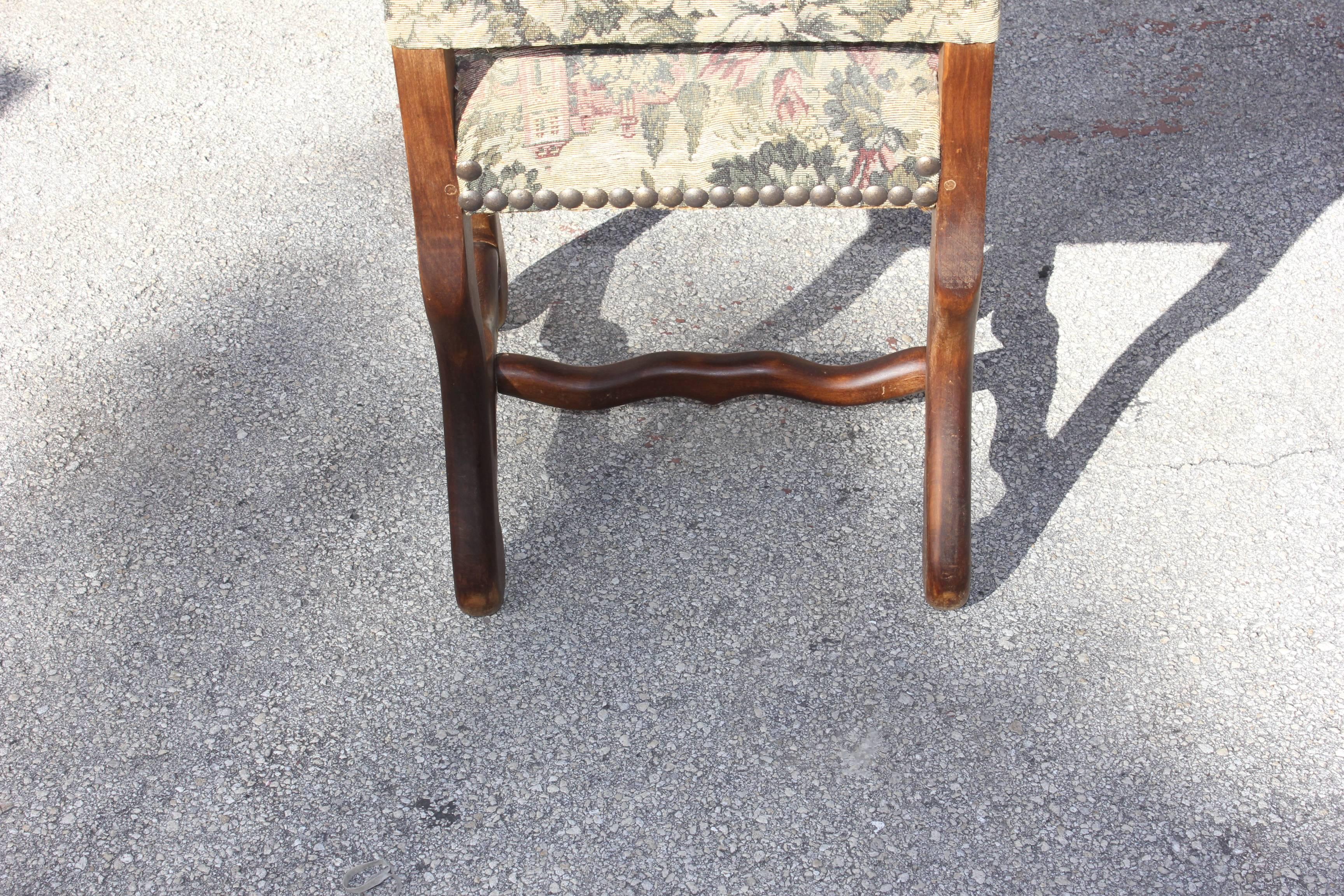 Beautiful Set of Six Louis XIII Style Os De Mouton Dining Chairs, circa 1880 1