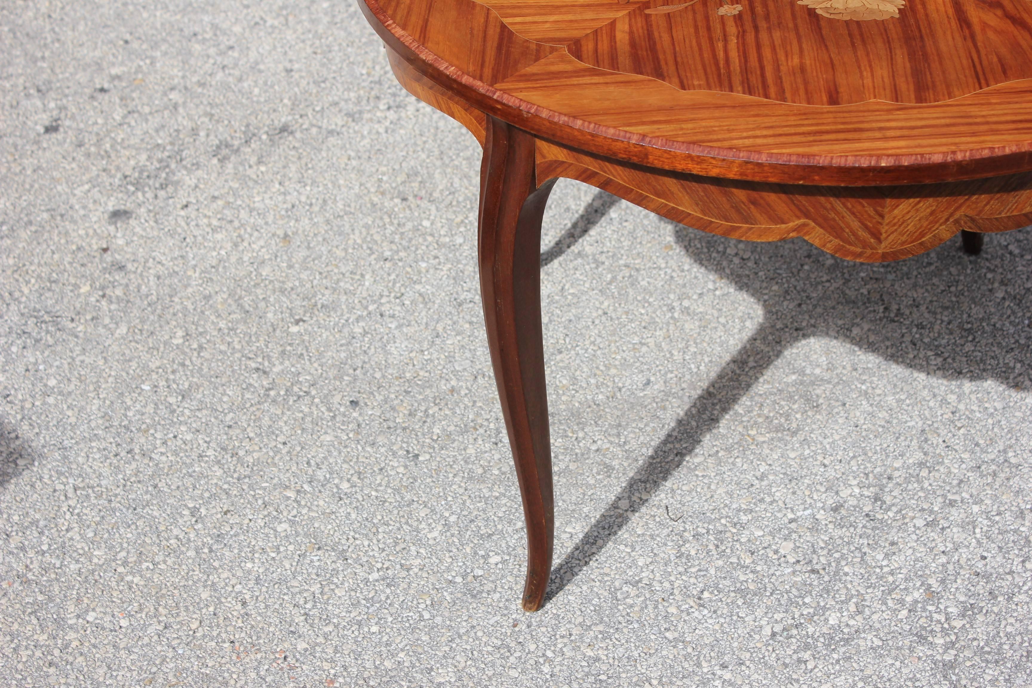 Fine French Art Deco Exotic Mahogany Accent or Gueridon Table, circa 1930 1