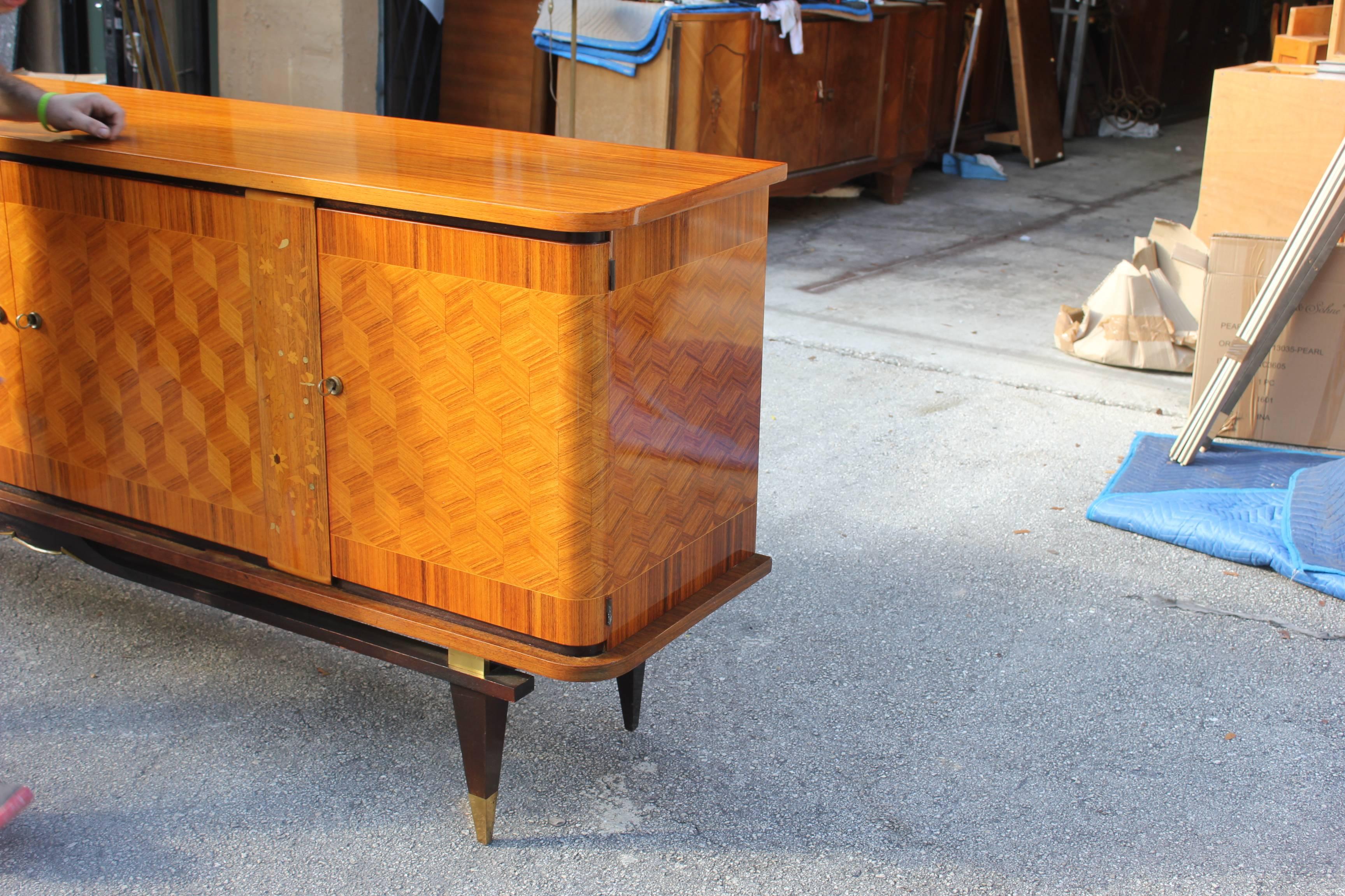 French Art Deco Macassar Sideboard or Buffet by Jules Leleu Style 2