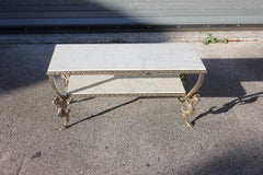 Maison Jansen Two-Tier Bronze '' Dragon Leg'' Coffee Table with Marble Top