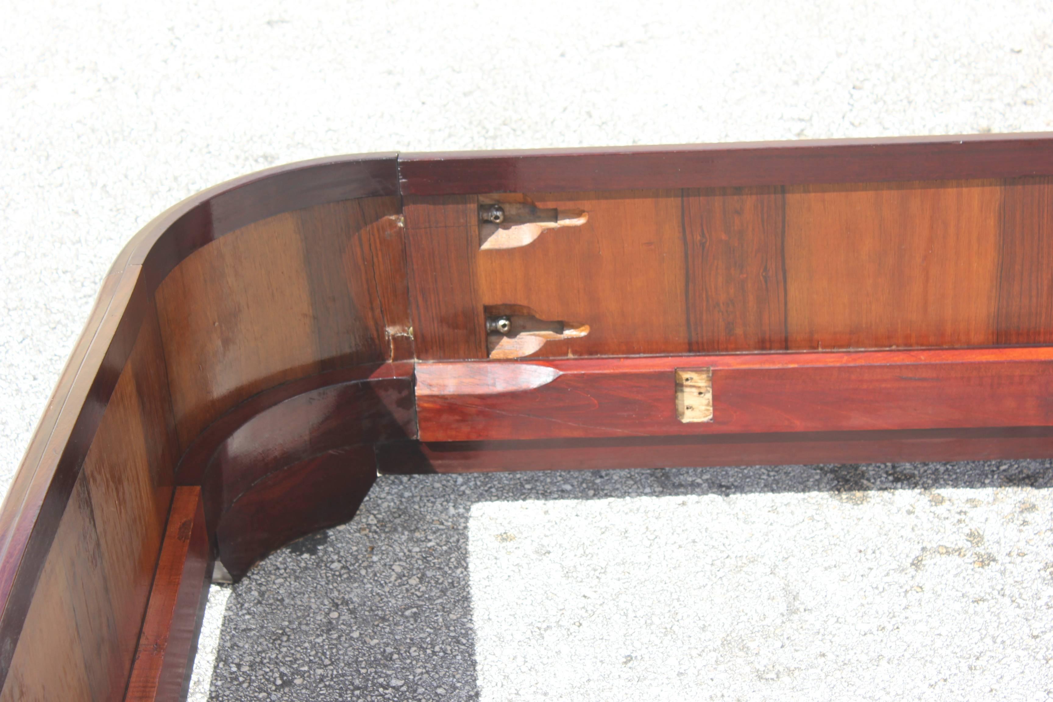 French Art Deco Walnut with Cherrywood Bed by “Majorelle Nancy”, circa 1930s 2