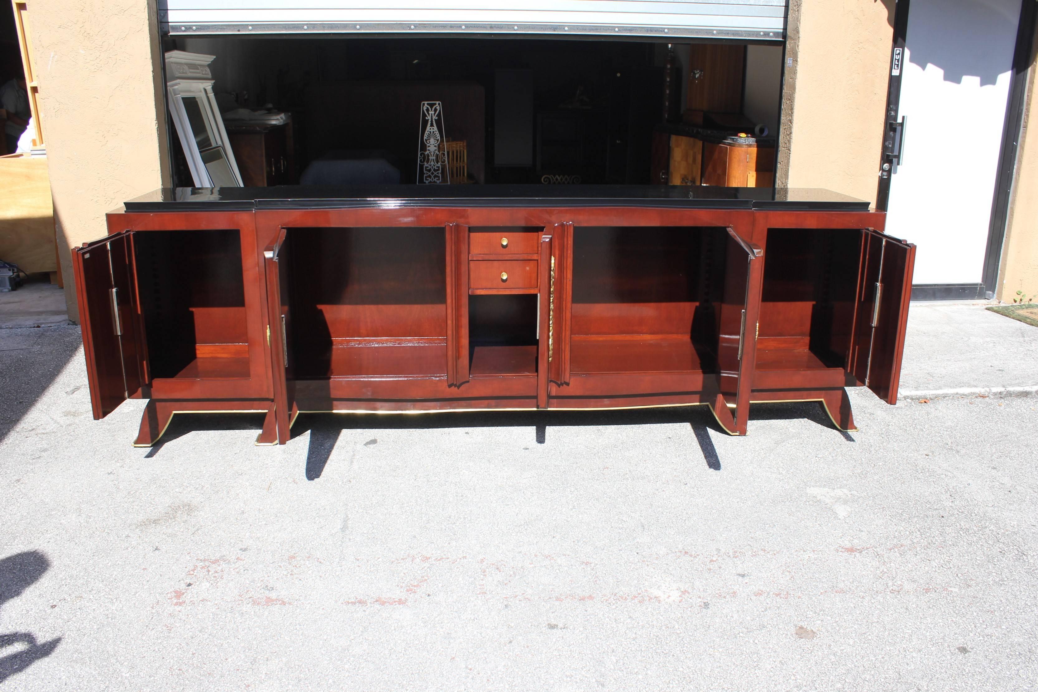 Mid-20th Century Impressive French Art Deco Rosewood Sideboard by Jules Leleu, circa 1935s