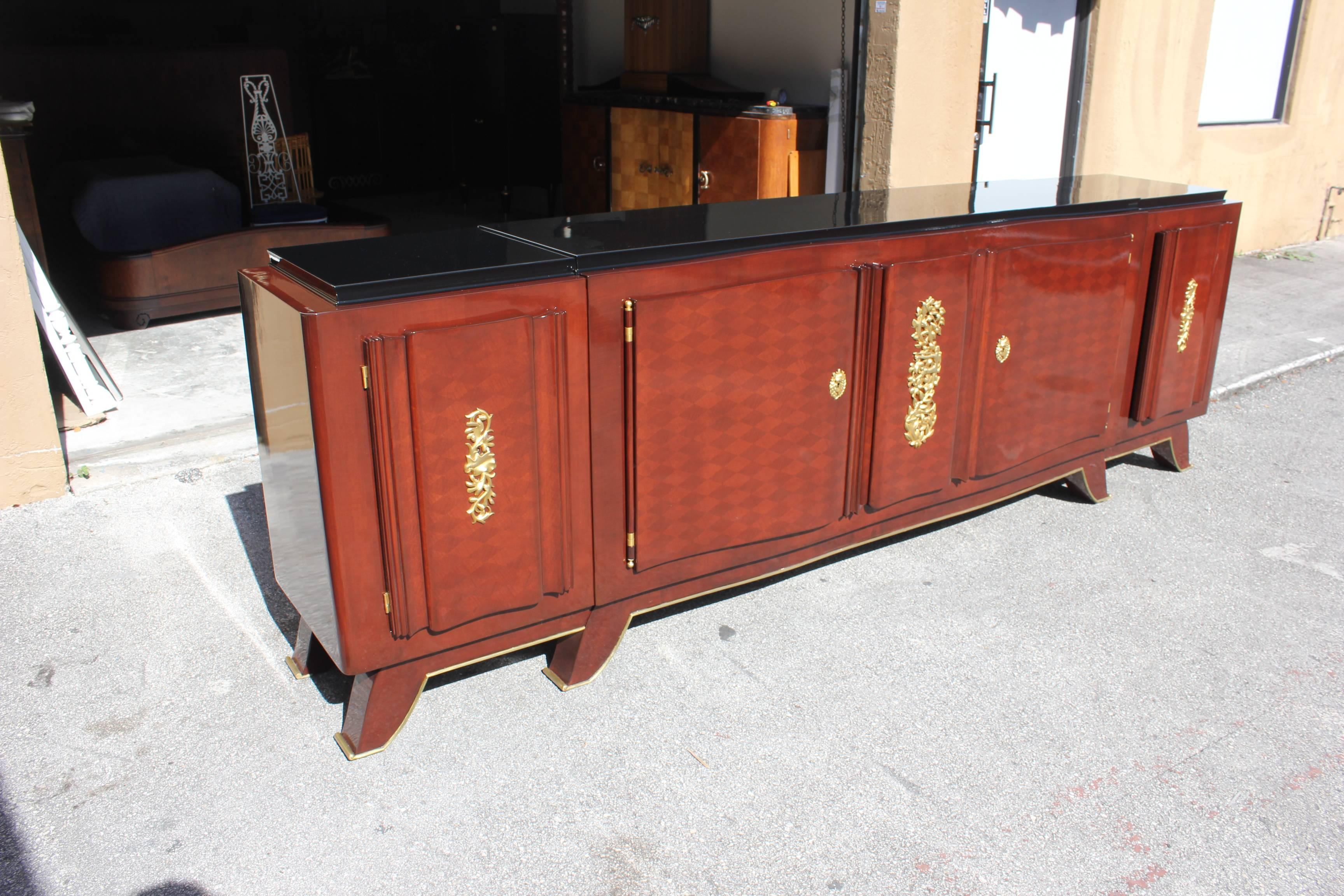 Impressive French Art Deco Rosewood Sideboard by Jules Leleu, circa 1935s 3