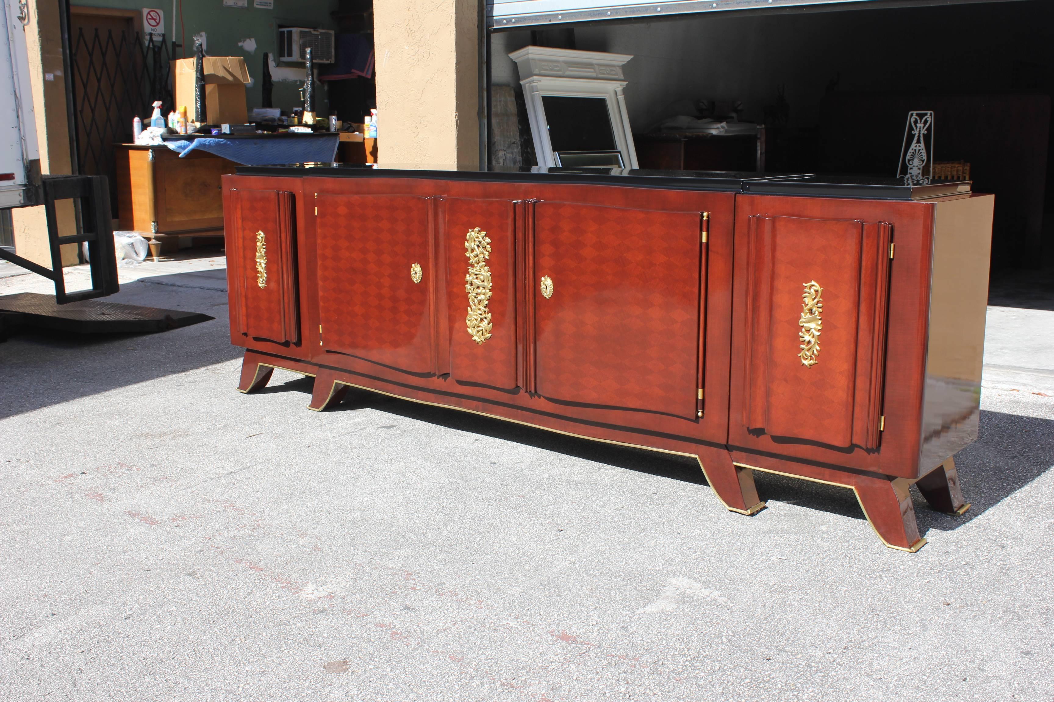Impressive French Art Deco Rosewood Sideboard by Jules Leleu, circa 1935s 4
