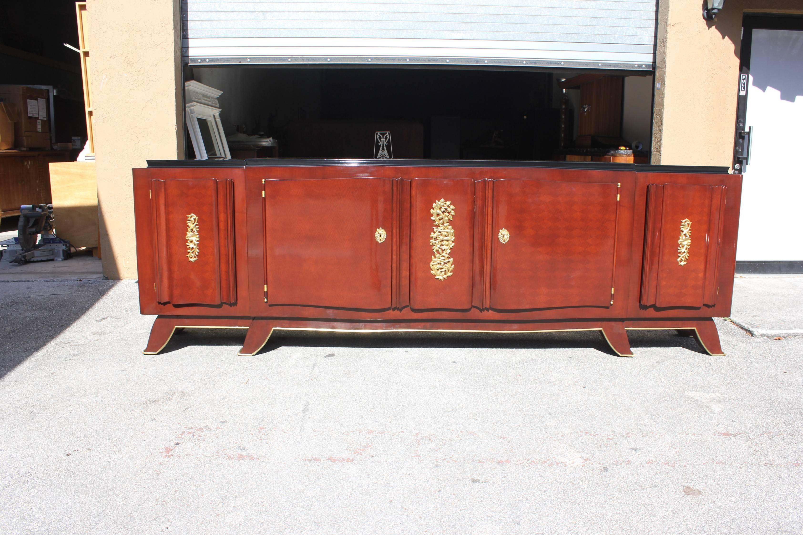 Impressive French Art Deco Rosewood Sideboard by Jules Leleu, circa 1935s 2