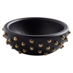 SITIERA Bol Decorativo de Madera con Detalles de Bronce Envejecido by ANDEAN, En Stock