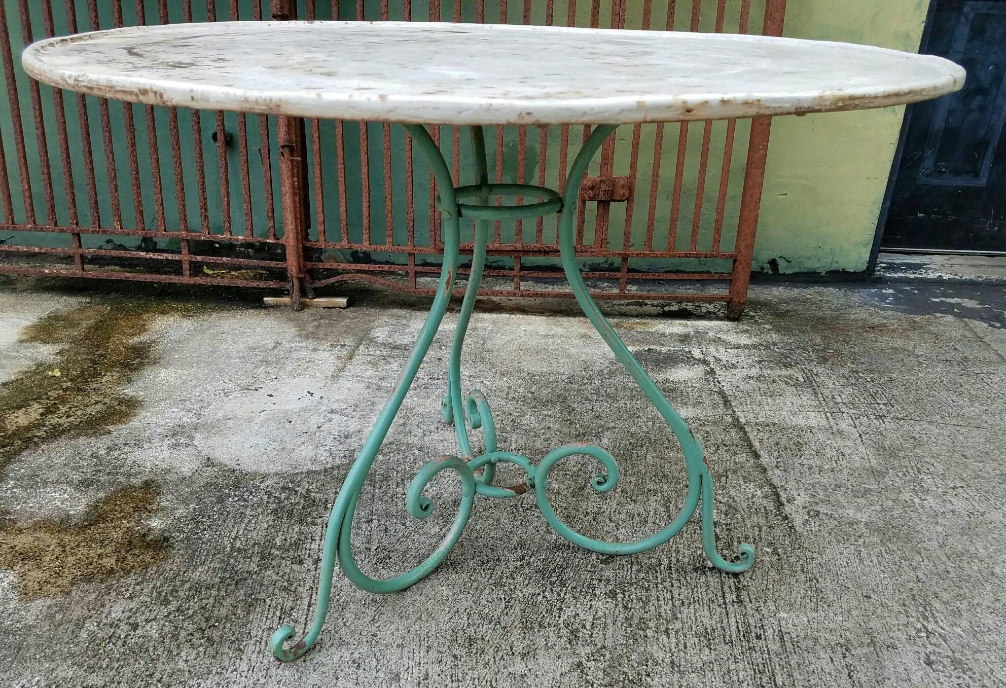 French iron bistro table.