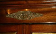 19th Century Empire Mahogany Bronze-Mounted Two-Door Cabinet