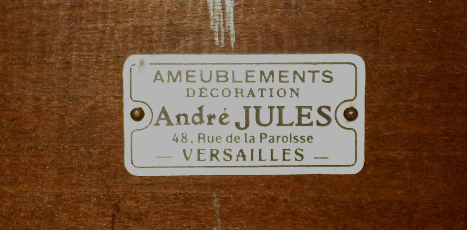 19th c. Provencial Fruitwood Trumeau by Andre Jules, Versailles In Good Condition For Sale In Miami, FL