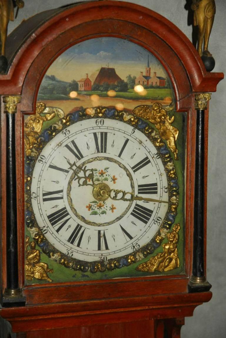 18th Century Dutch Hanging Wall Clock In Good Condition In Miami, FL