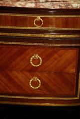19th Century Louis XVI Bronze Mounted Marble-Top Commode by Frederic Schmit