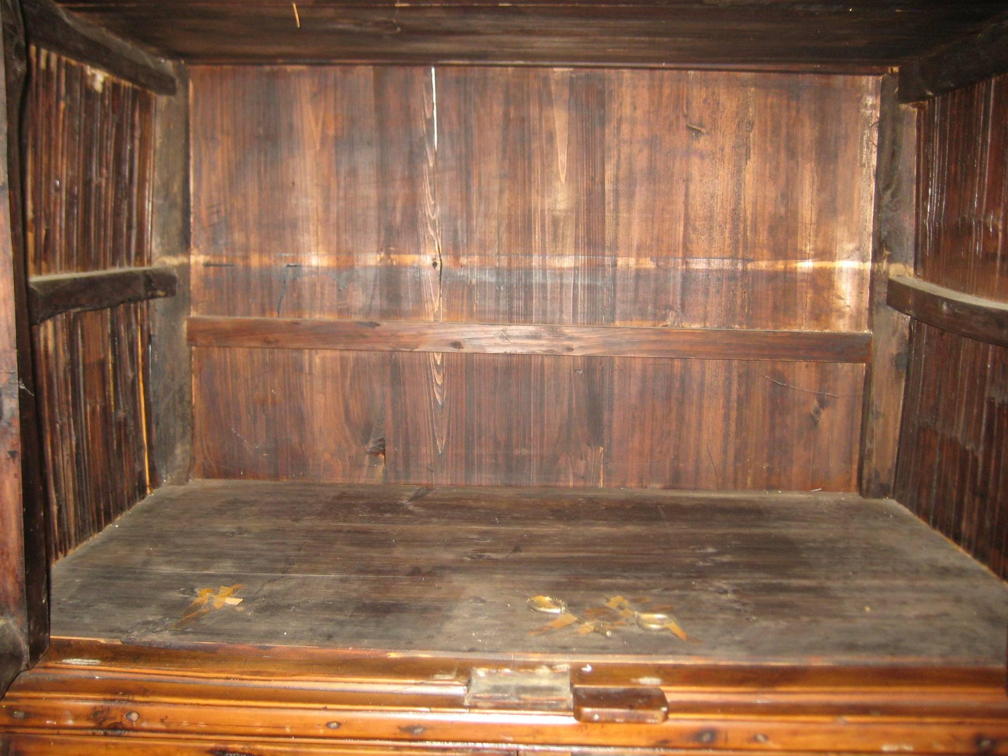 Bamboo 19th Century Chinese Kitchen Cabinet For Sale
