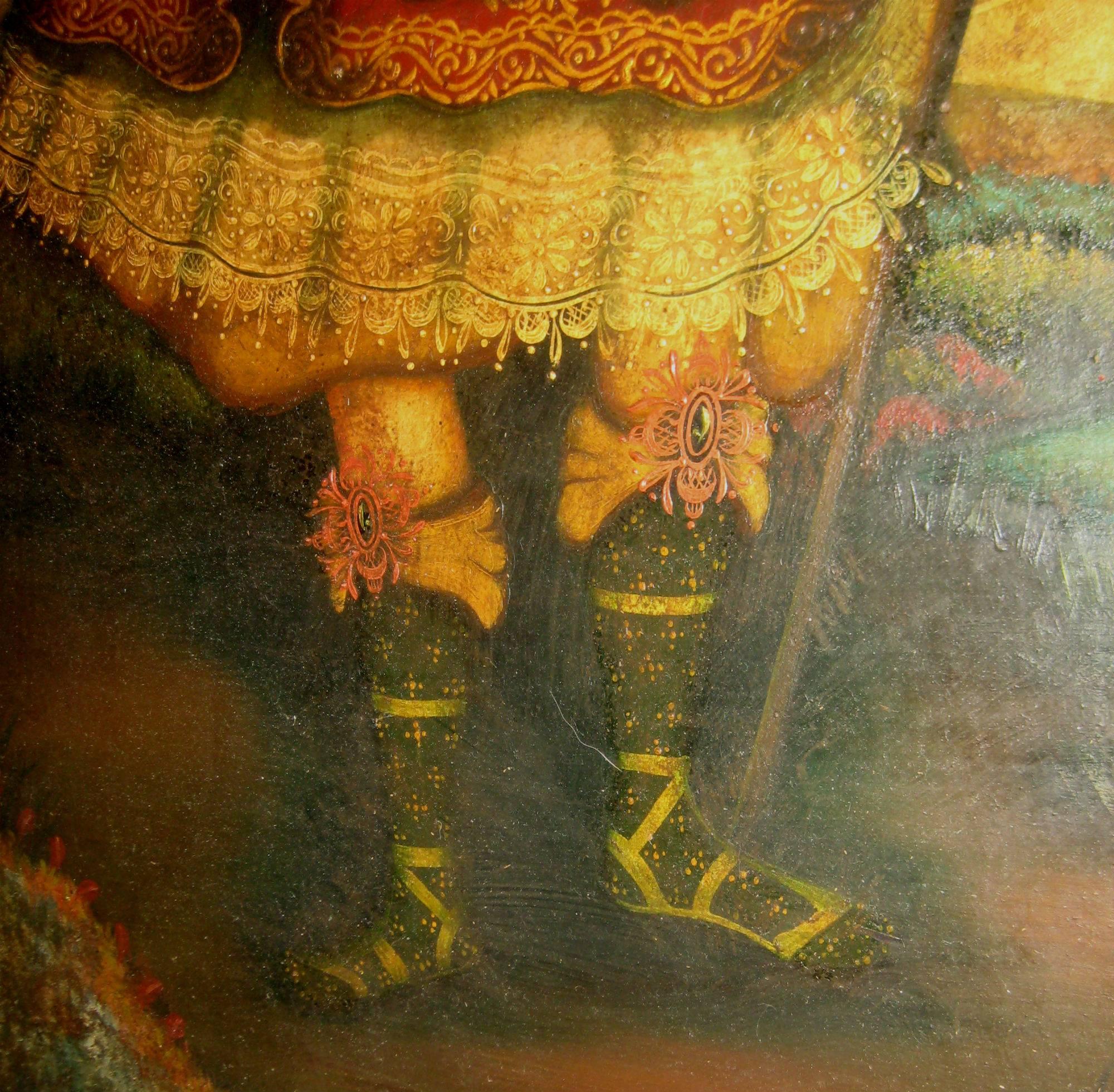 Peruvian Large Cusco School Oil on Canvas of the Archangel Michael