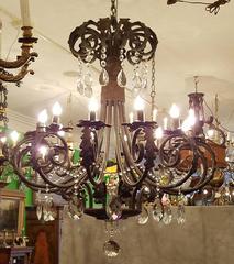 Palace Size Wrought Iron 12-Light Chandelier
