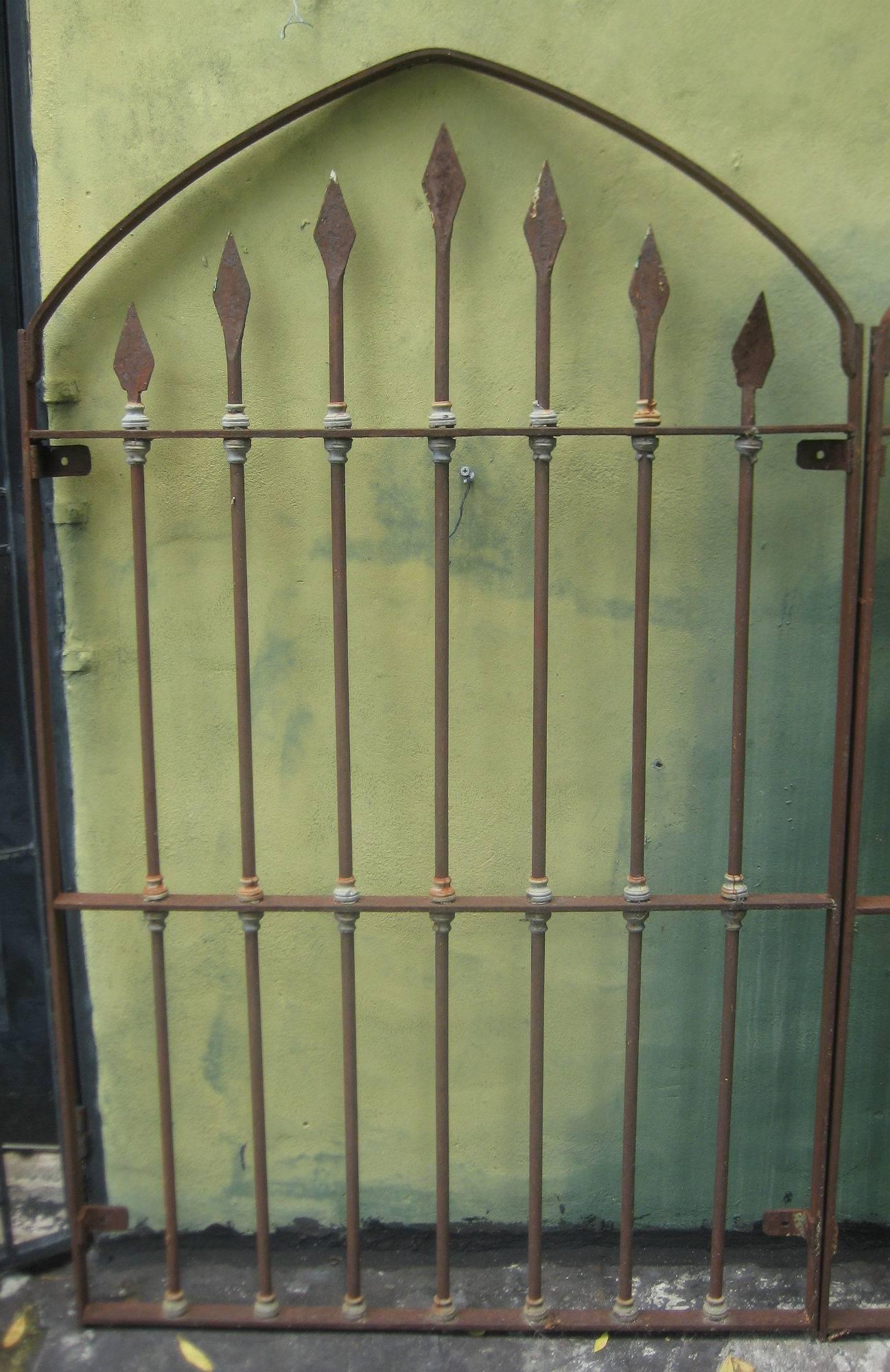 Unknown Pair of Wrought Iron Arched Widow Guards