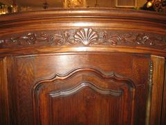 Country French Carved Oak Armoire
