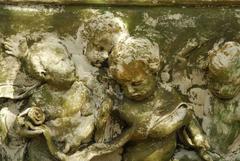 Large Cast Stone Plaque of Putti