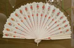 Early 19th Century French Signed and Dated Hand-Painted Framed Fan