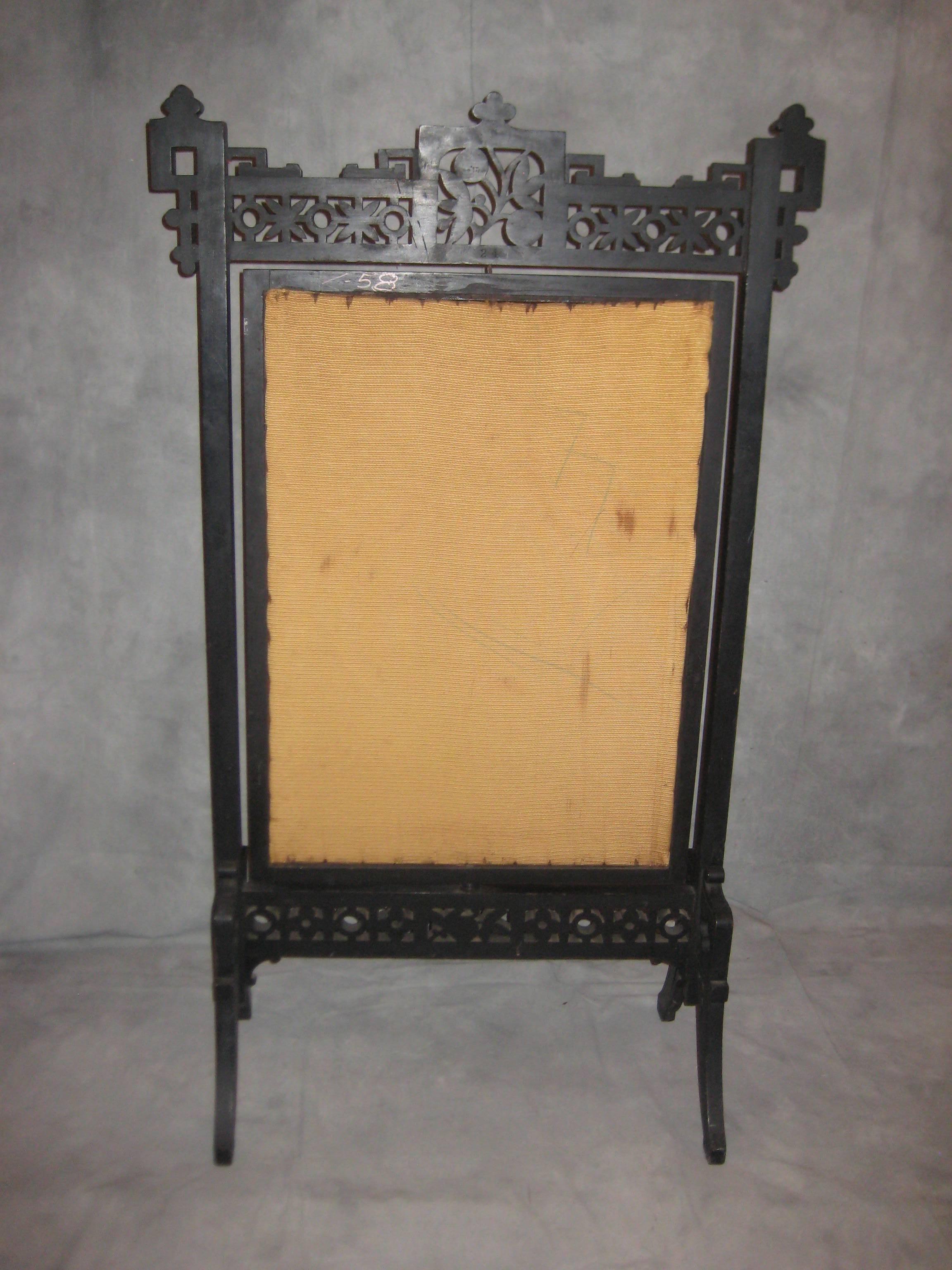 American 19th Century Aesthetic Period Firescreen For Sale