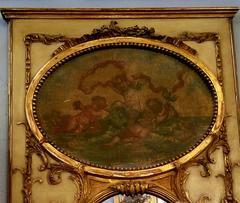 19th Century French Trumeau Mirror with Shelves