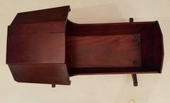 Rare American Federal Period Mahogany Salesman Sample Hooded Cradle