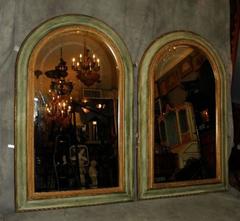 Pair of Continental Carved Wood Mirrors