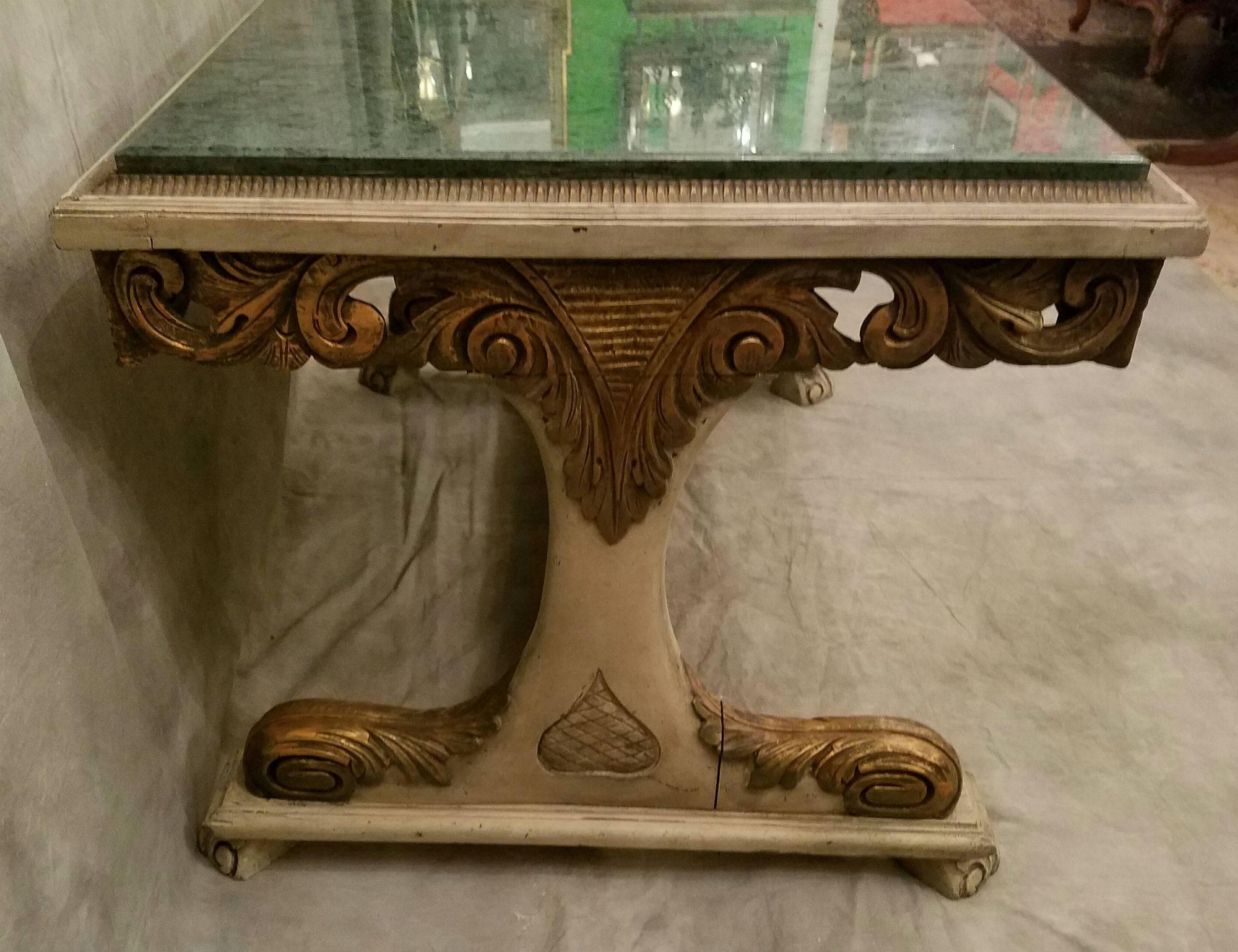 Rococo 19th Century Italian Marble-Top Center Table For Sale