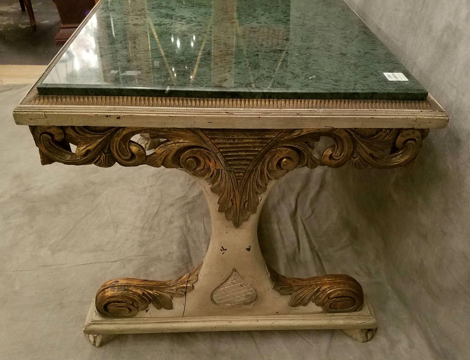 19th Century Italian Marble-Top Center Table In Good Condition For Sale In Miami, FL