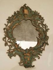 Pair of Italian Bronze Wall Mirrors with Satyr Masks