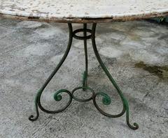 Antique French Iron Bistro Table