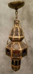 Moroccan Octagonal Color Glass Hanging Lantern
