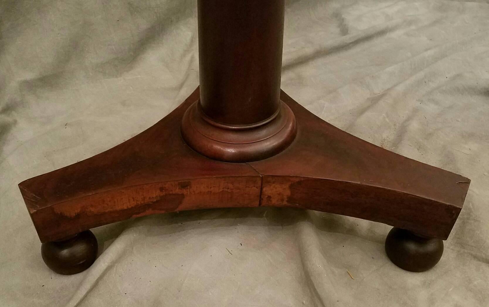 American Empire Mahogany Tilt-Top Table For Sale