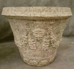 Pair of Cast Stone Garden Planters