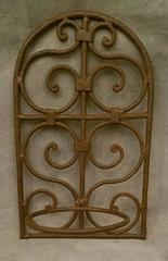 Pair of Antique Iron Hanging Single Pot Plant Holders